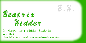beatrix widder business card